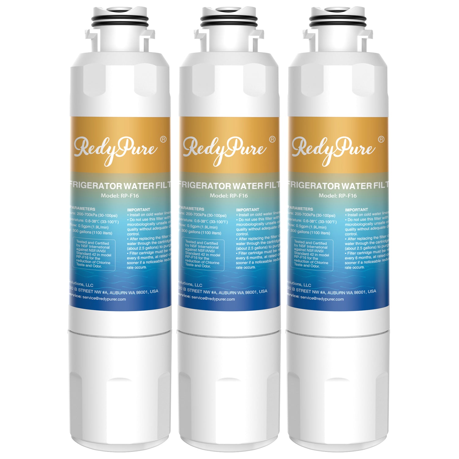 3 Pack Refrigerator Water Filter Replacement For  Water Filter HAF-CIN EXP, DA29-00020B, HAF-CIN, DA29-00020B-1, RF28HMEDBSR, RF263BEAESR, RS25J500DSR, RF263TEAESG, HDX FMS-2, DA97-08006A-1
