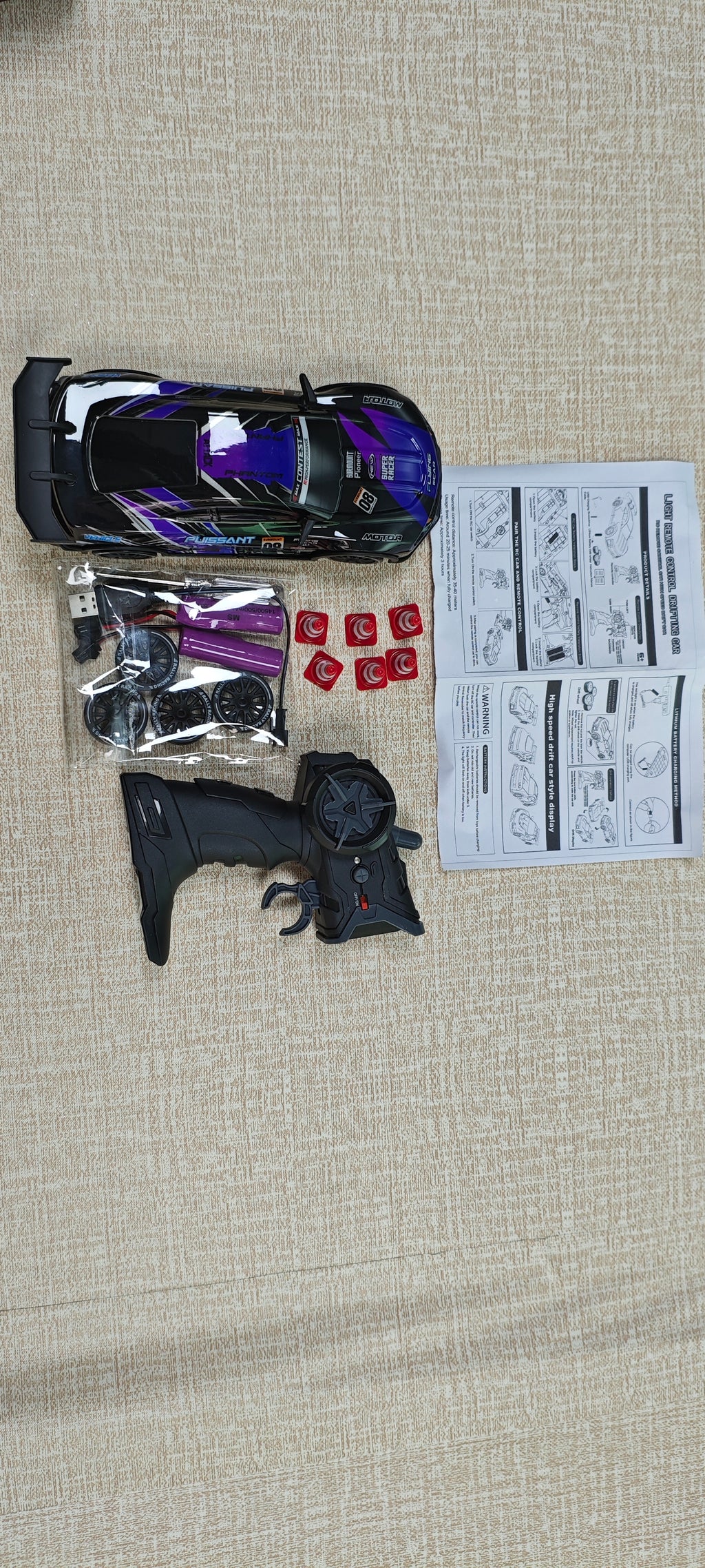 GTR Four-wheel Drive Drift Car Remote Control Car Black,only Can Be Used On TK