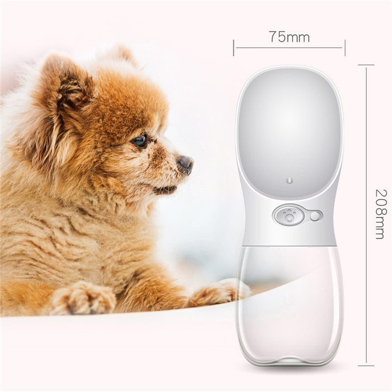 Portable Pet Water Bottle – 350ml & 550ml, One-Touch Leak-Proof Design