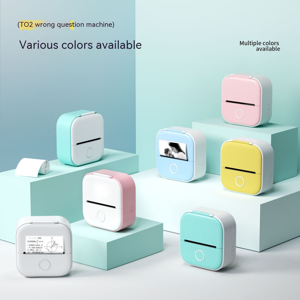 Portable Mini Thermal Label & Photo Printer – Bluetooth, No Ink Required