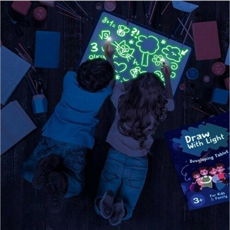 3D Magic Drawing Pad for Kids – 8 Light Effects, Glow-in-the-Dark Sketchpad