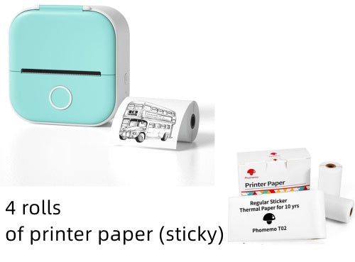 Portable Mini Thermal Label & Photo Printer – Bluetooth, No Ink Required