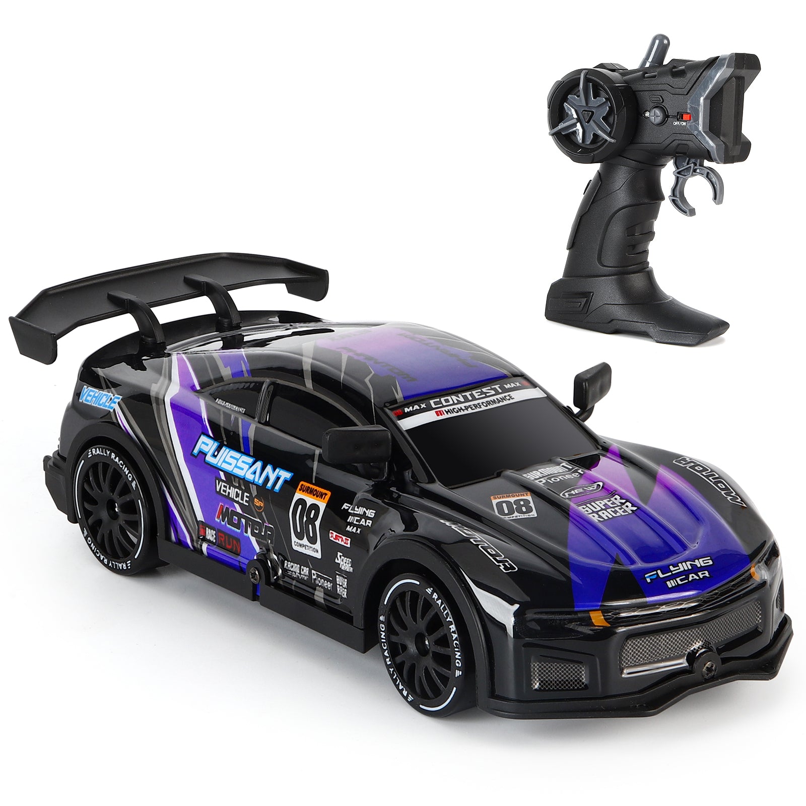 GTR Four-wheel Drive Drift Car Remote Control Car Black,only Can Be Used On TK