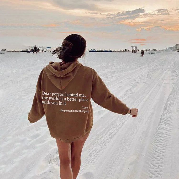 Women's Inspirational Quote Hoodie – Plush Kangaroo Pocket