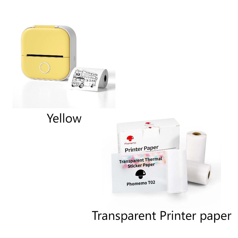 Portable Mini Thermal Label & Photo Printer – Bluetooth, No Ink Required