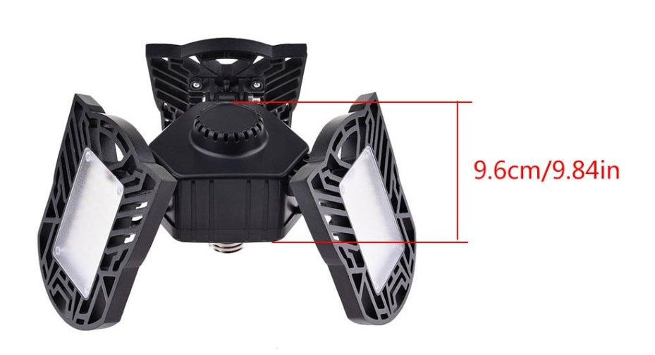 Deformable LED Garage Ceiling Light – 60W, 6000 Lumens, IP65 Waterproof