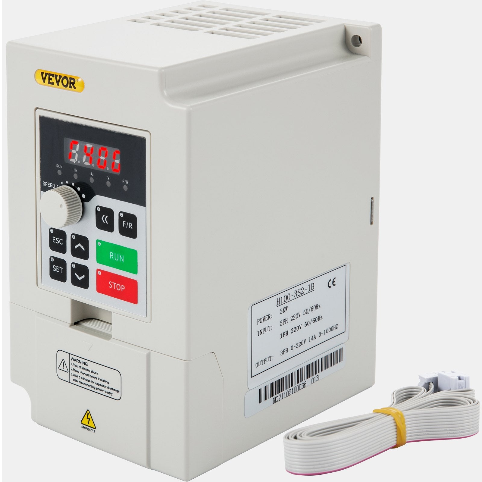 Variable Frequency Drive, AC 220V Input 3KW Variable Frequency CNC Drive Inverter Converter, VFD 4HP 1 Or 3 Phase Input, 3 Phase Output, CNC Motor Inverter Converter For Motor Speed Control
