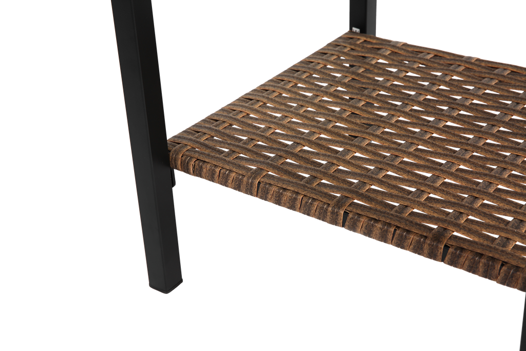 Outdoor Swivel Rocker Chairs Set 3 Piece With 1 Table And 2 Rocking & Swivel Chairs Support 350lbs Brown Wicker Outdoor Furniture Patio Conversation Set