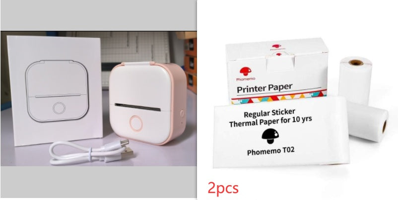 Portable Mini Thermal Label & Photo Printer – Bluetooth, No Ink Required
