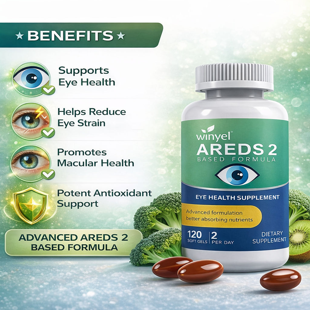 AREDS 2 Eye Vitamin And Mineral Supplement 120 Softgels With Lutein Vitamin C Zeaxanthin Zinc And Vitamin E For Healthy Vision Healthcare Fitness Dietary Bathroom