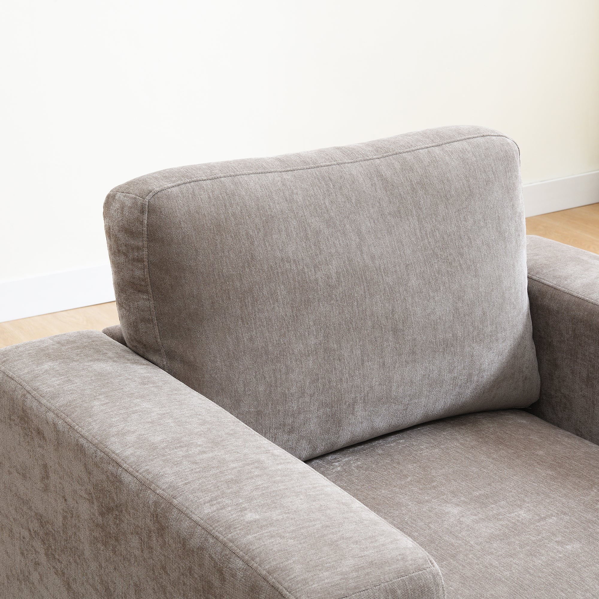 Oversized Accent Chair With Widen Arms, Chenille Fabric Modern Chair, Washable Covers, Comfy Upholstered Large Chair Armchair Sofa Chair Reading Chair For Living Room Bedroom Office, Light Brown