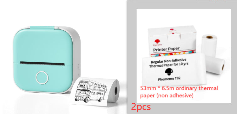 Portable Mini Thermal Label & Photo Printer – Bluetooth, No Ink Required