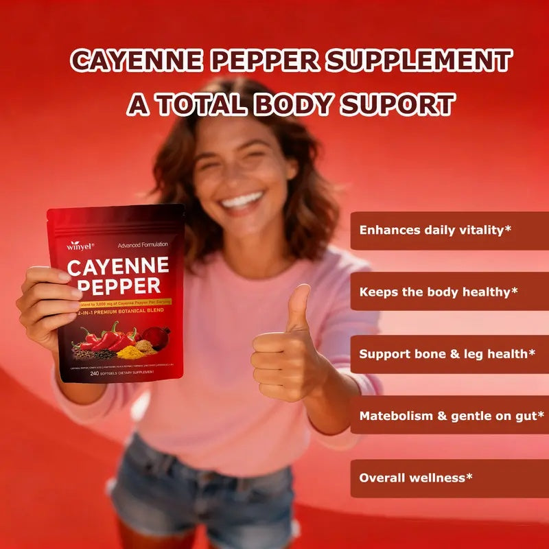 Chili Pepper Vascular Support Softgel – Heart, Vein & Circulation Formula