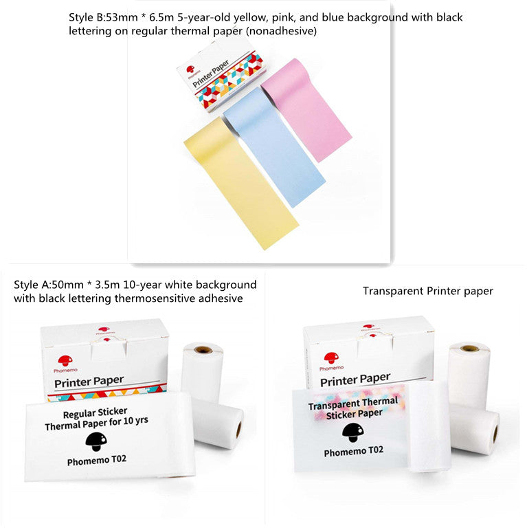Portable Mini Thermal Label & Photo Printer – Bluetooth, No Ink Required
