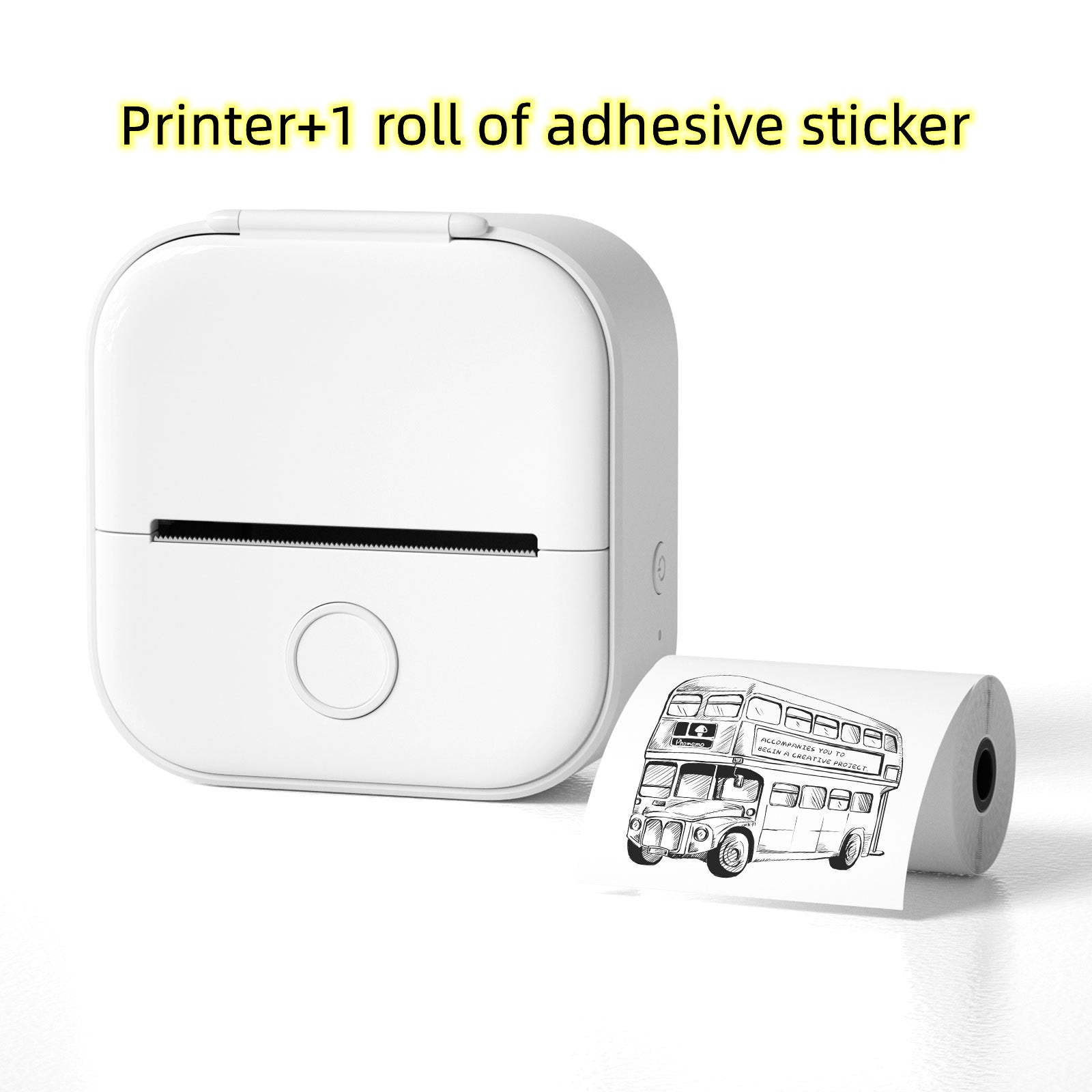 Portable Mini Thermal Label & Photo Printer – Bluetooth, No Ink Required
