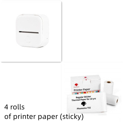 Portable Mini Thermal Label & Photo Printer – Bluetooth, No Ink Required