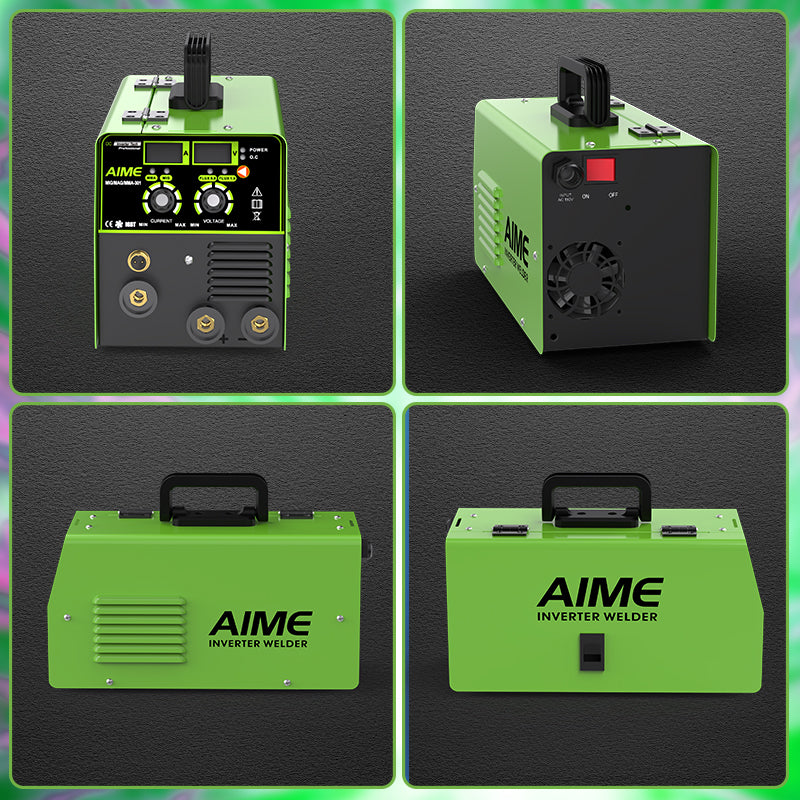 140A 3 In 1 MIG Welder, Solid Wire, MIG Lift TIG Manual  Welding Equipment 10 IGBT Inverter, Synergistic Control, LED Display